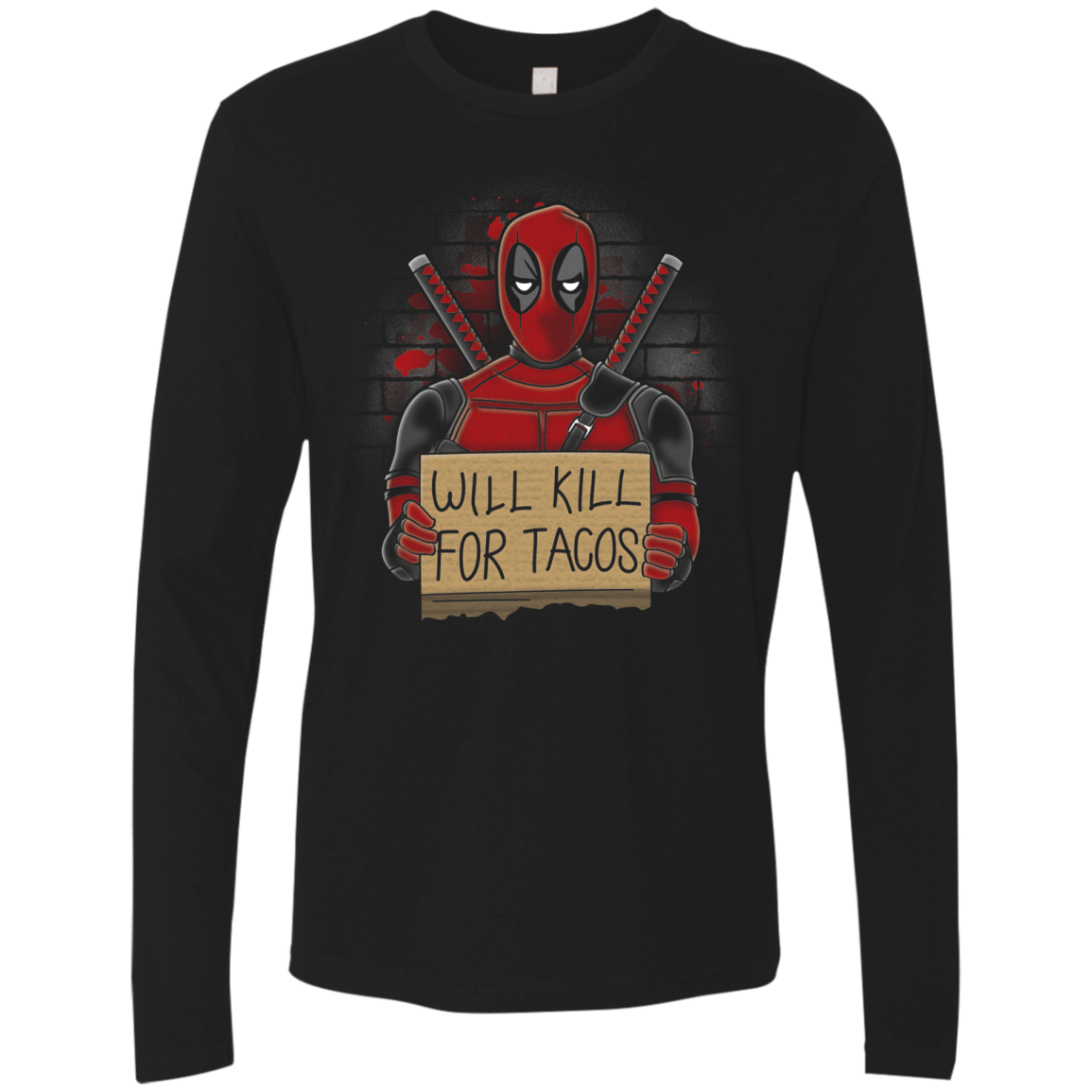 Will Kill For Tacos Mens Premium Long Sleeve