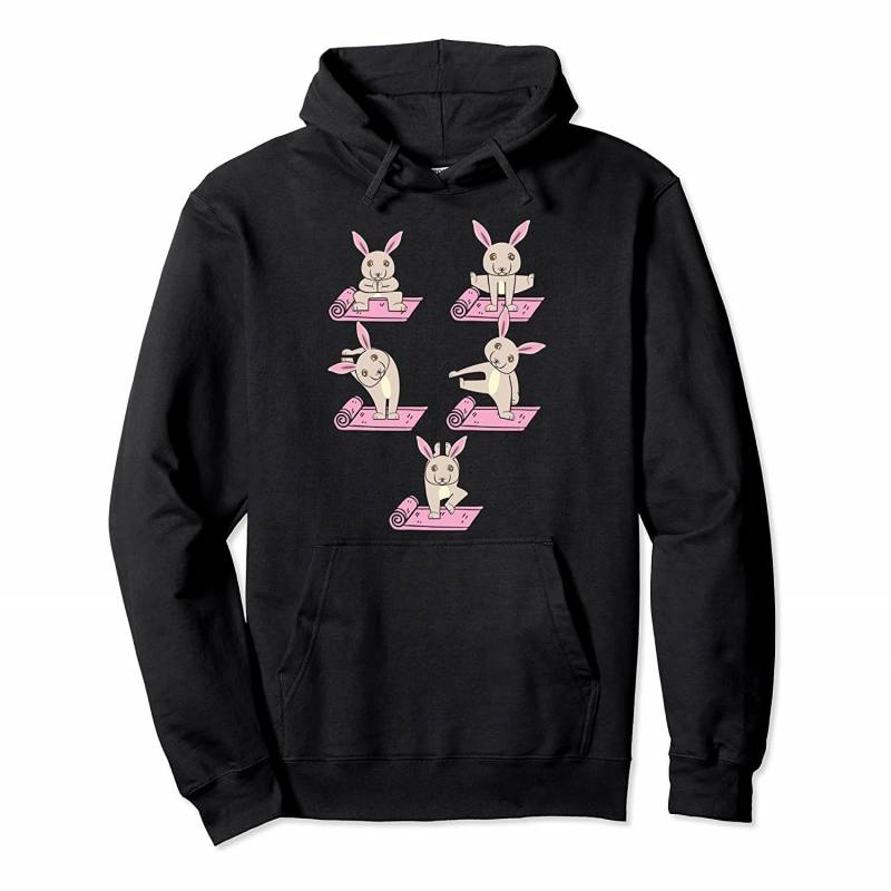 Bunny Rabbit Meditating In Yoga Poses Sport Fitness Pullover Hoodie, T-Shirt, Sweatshirt, Tank Top, Racerback, Dolman