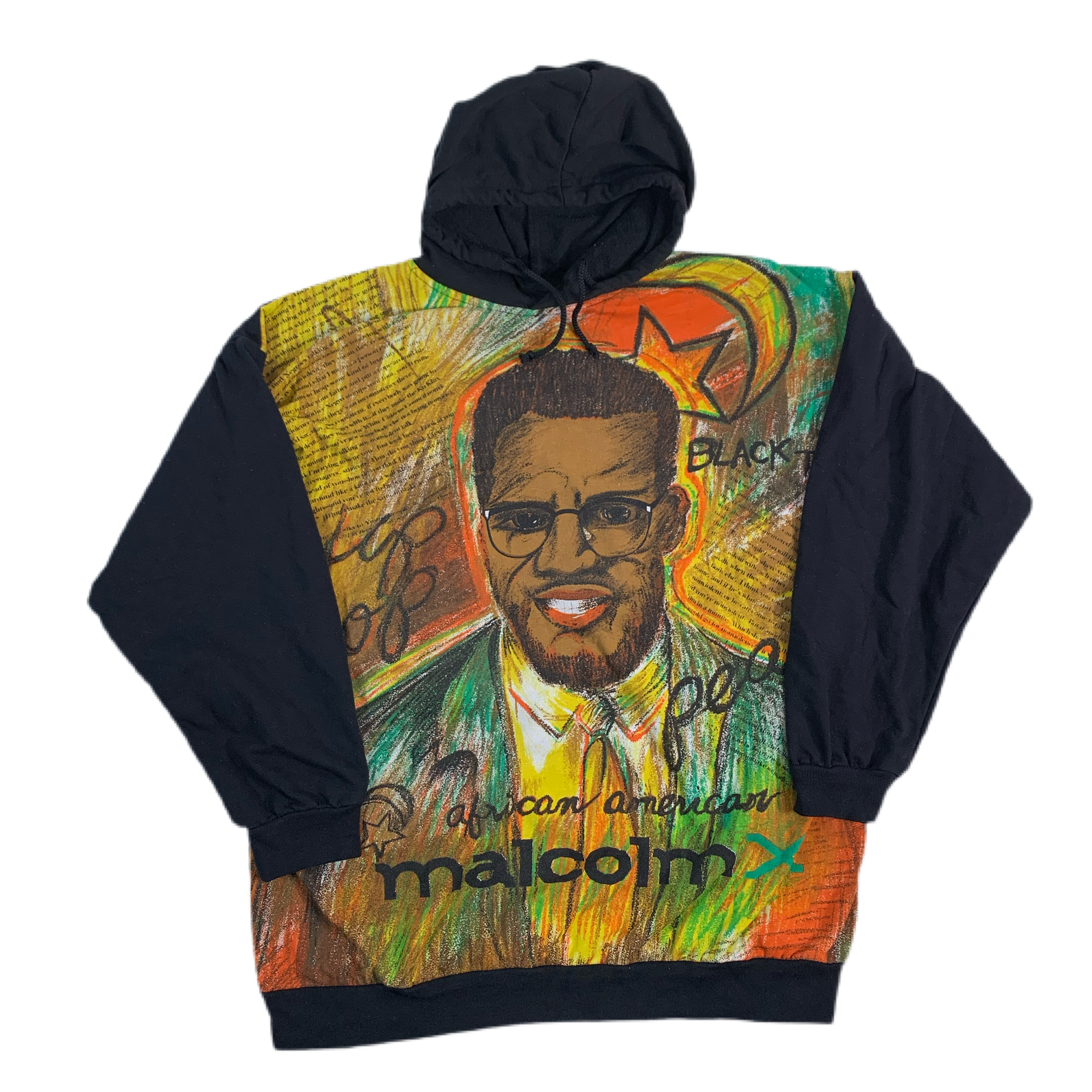 Vintage Malcolm X “Pastel Portrait” Hooded Sweatshirt