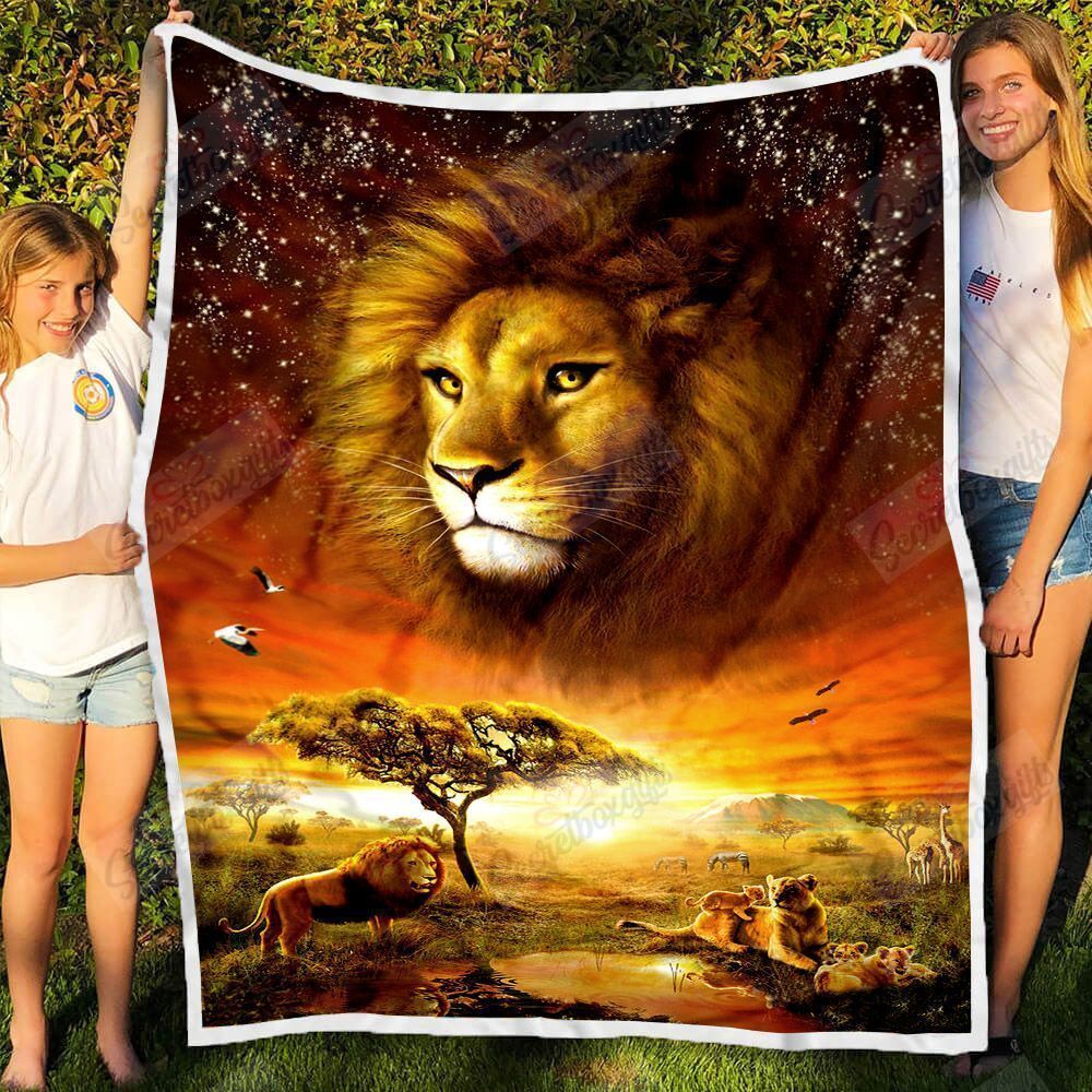 Africa Lion Gs-2005Tp Fleece Blanket