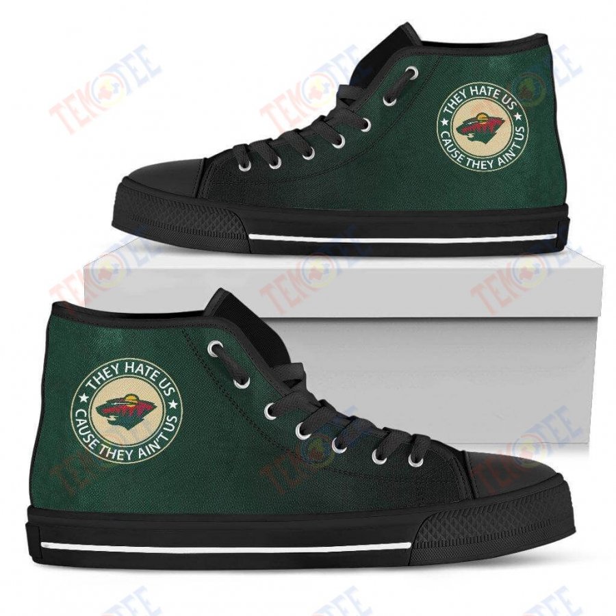 Mens Womens Minnesota Wild High Top Shoes They Hate Us Cause They Aint Ustop Quality TMT987