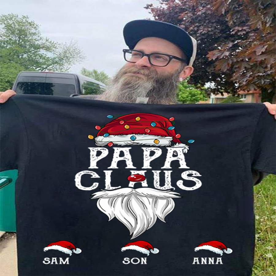 Personalized Papa Claus Christmas Shirt