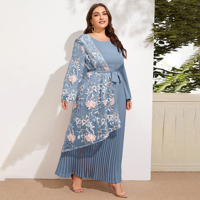 TOLEEN Oversize Plus Size Evening Women Dresses 2022 Spring Winter Large Long Sleeve Party Festival Muslim Elegant Maxi Clothing alx