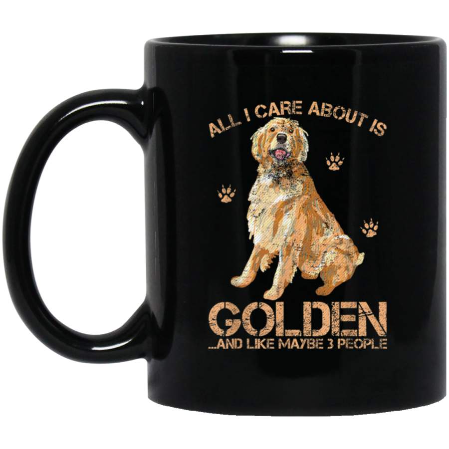 Vintage I Love My Golden Retriever And Like Maybe 3 People Mug