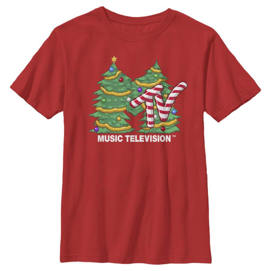 MTV Boy’s Christmas Tree Logo  T Shirt