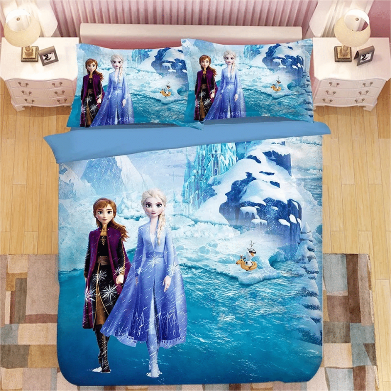 2019 Frozen Princess Anna Elsa Duvet Quilt Bedding Set