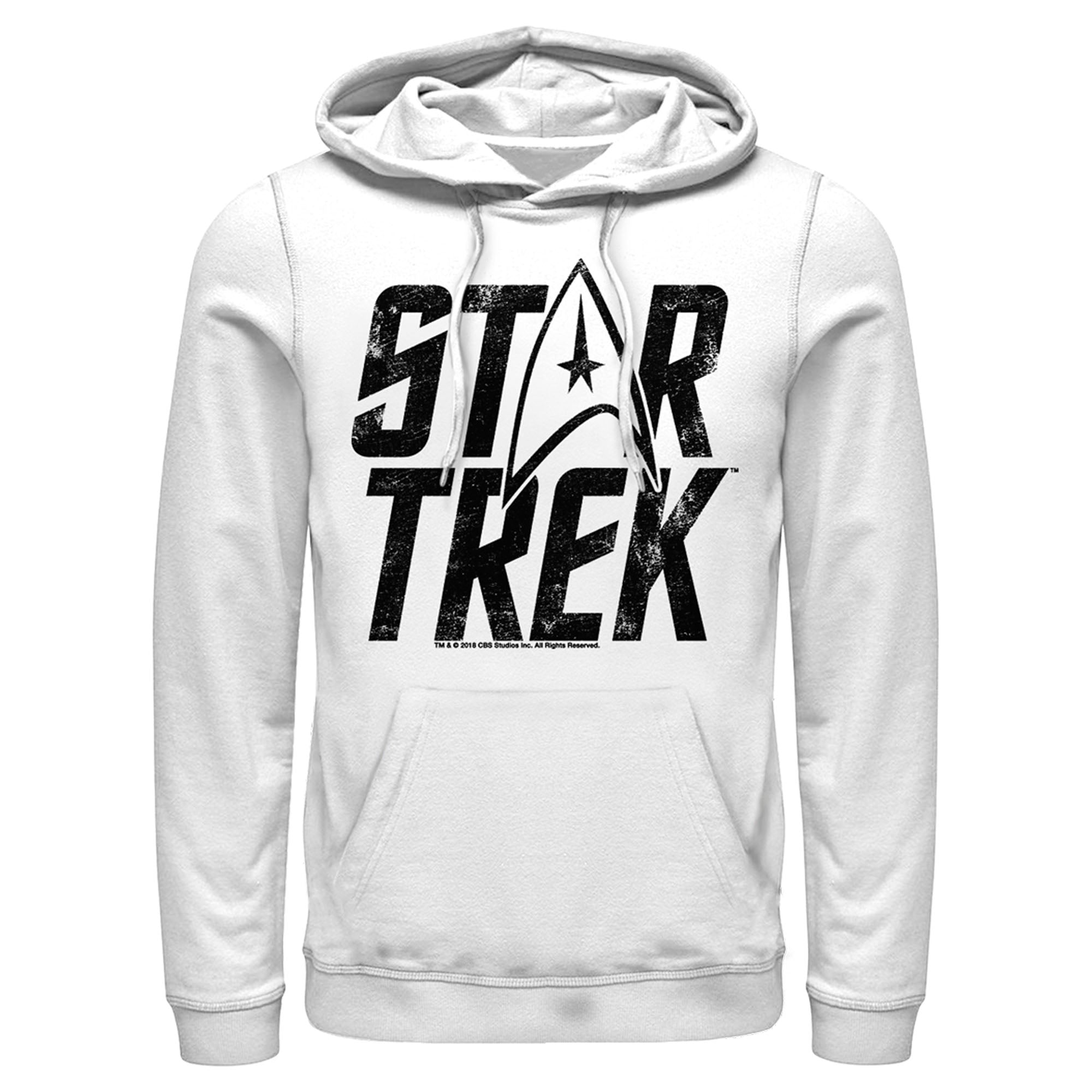 Men’S Star Trek: The Original Series Distressed Logo Pull Over Hoodie