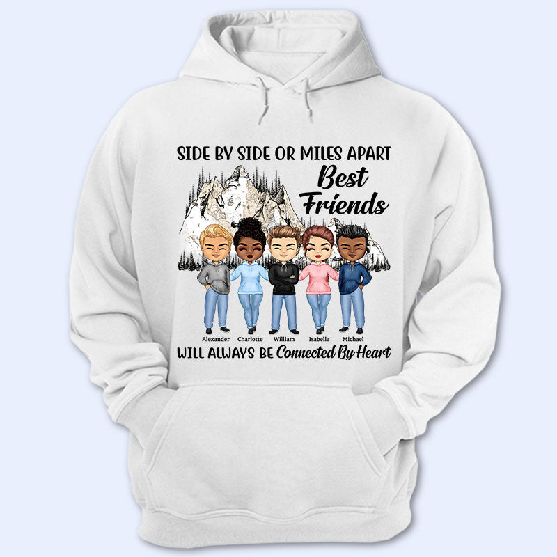 Connected By Heart Hoodie Friends – Bff Bestie Gift – Personalized Custom Hoodie