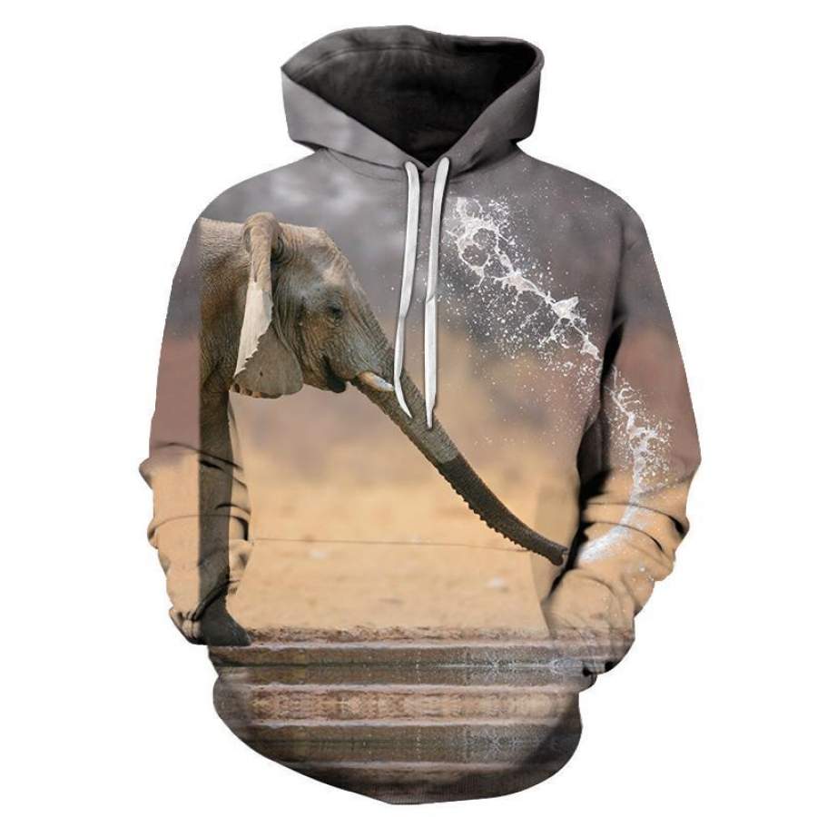 Elephant Trunk Unisex 3D All-Over Print Hoodie