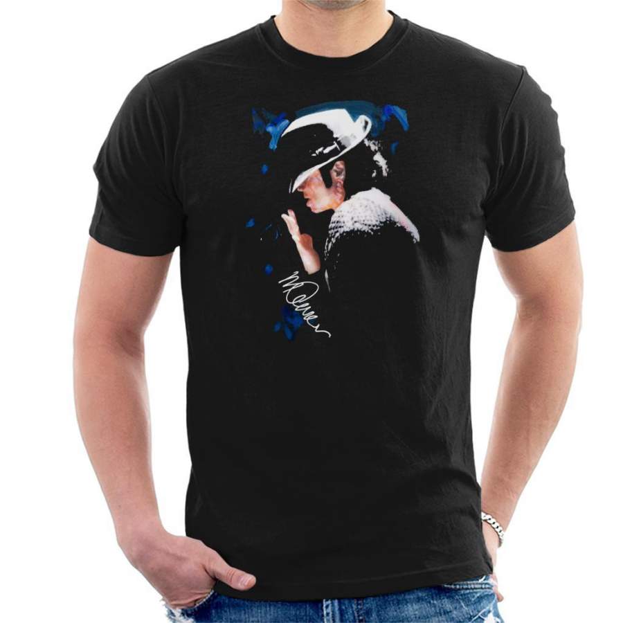 Sidney Maurer Original Portrait Of Michael Jackson Tipped Hat Men’s T-Shirt