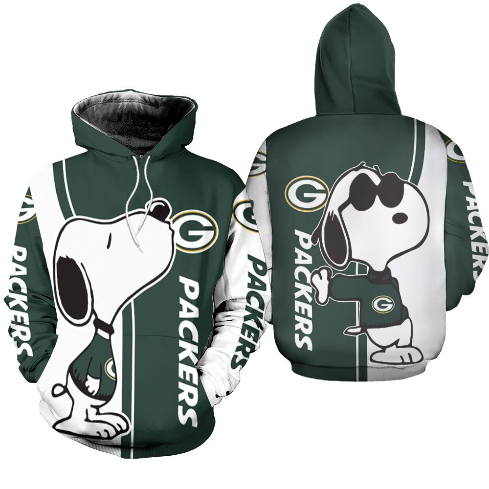 Green Bay Packers Snoopy Lover 3D Printed Hoodie