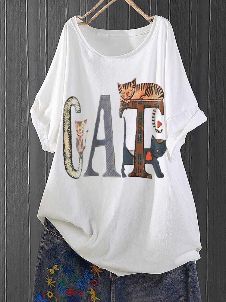 O Newe Cartoon Print Plus Shirt Newchic Affiliate Shirt