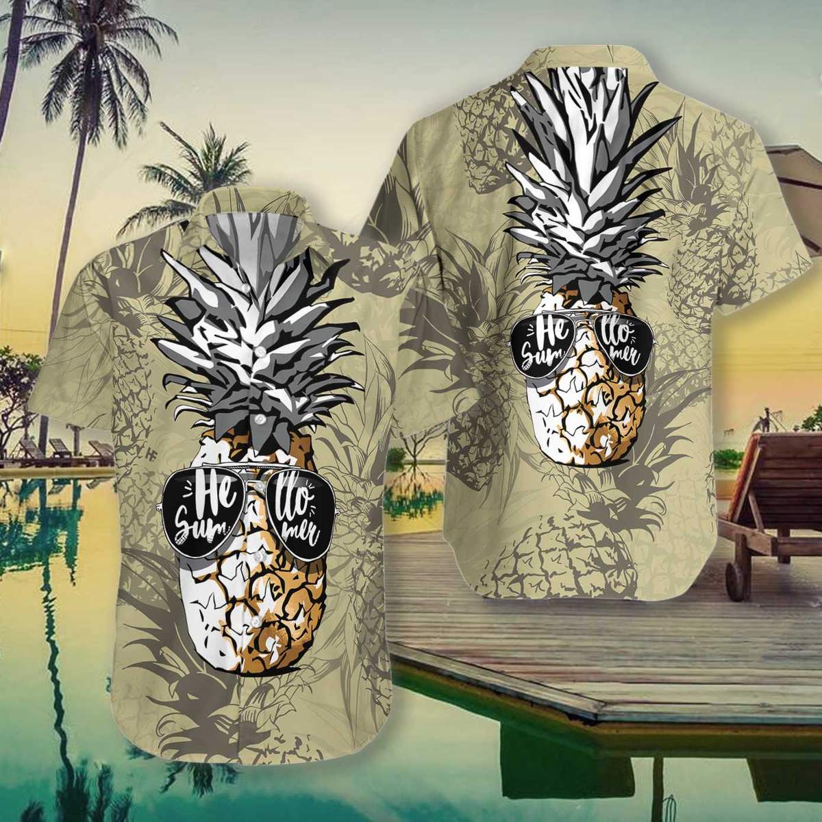 Pineapple Hello Summer Hawaii Shirt Unisex Adult Ha34094