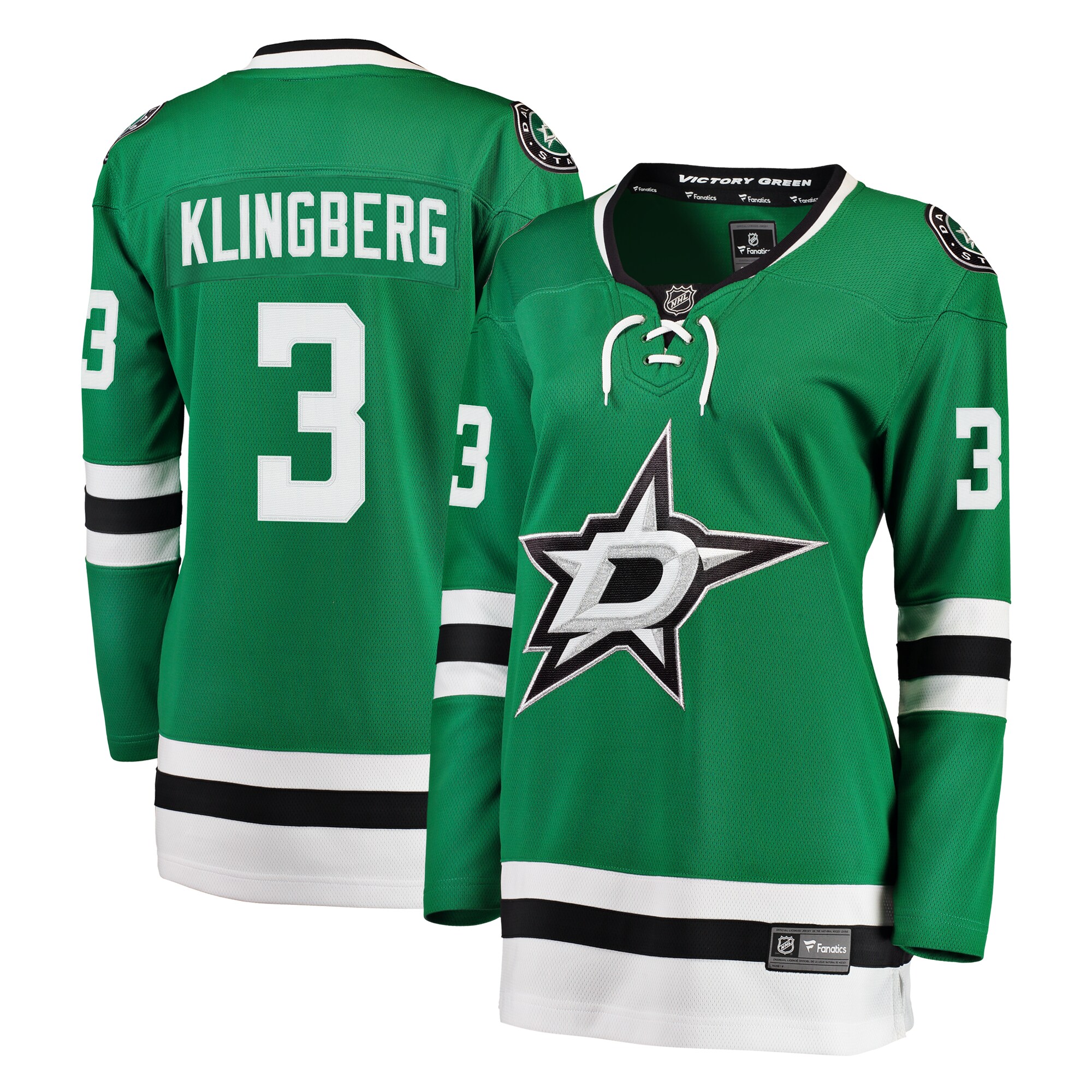 Women's Dallas Stars John Klingberg Kelly Green Breakaway Player Jersey