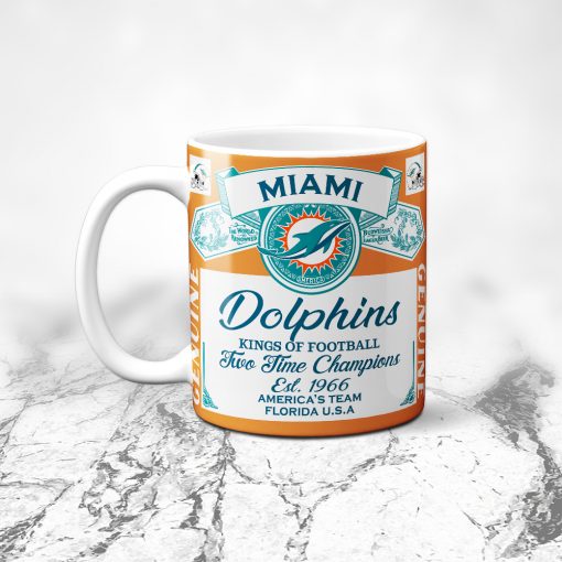 Miami Dolphins- Budweiser- 11oz and 15oz Ceramic Mug