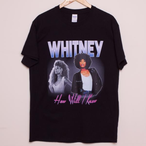 Vintage Whitney Houston T-Shirt Tee Reprint