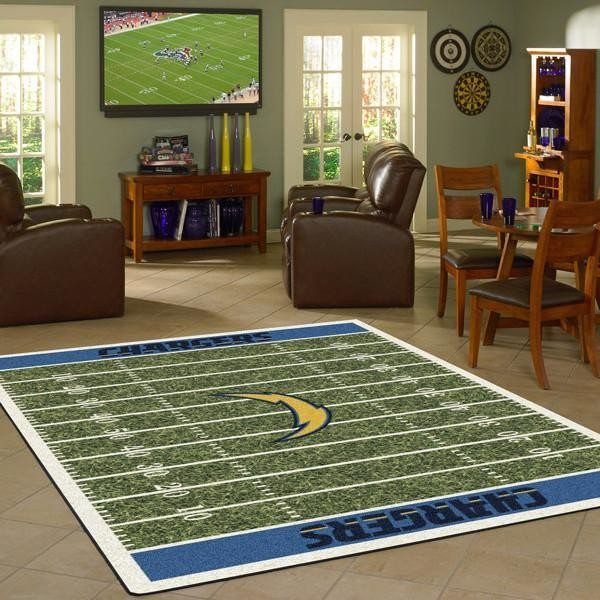 The 20 Rug Los Angeles Chargers rug, Football rug Floor Decor