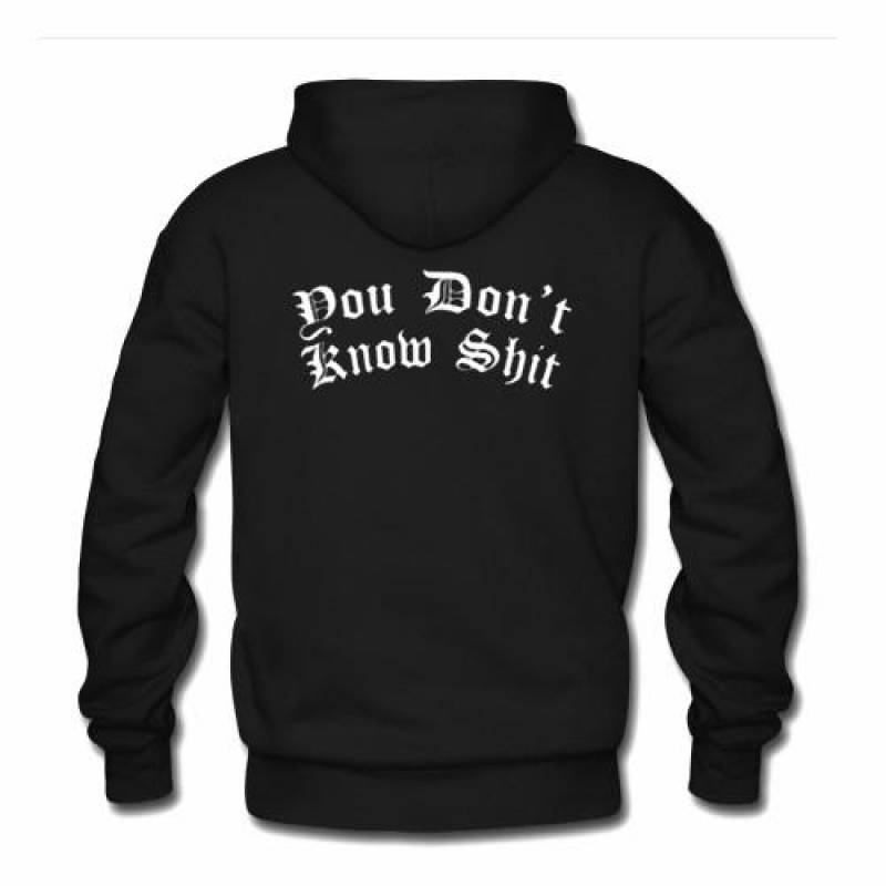 you don’t know hoodie back