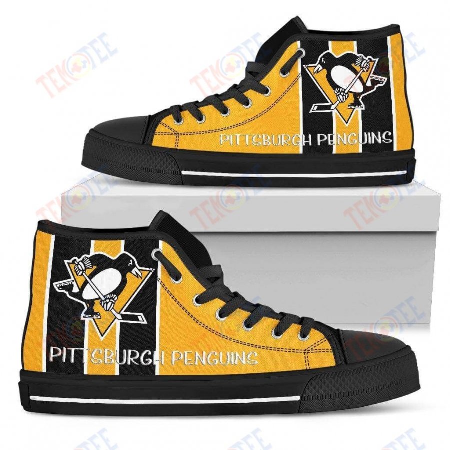 Mens Womens Pittsburgh Penguins High Top Shoes Steaky Trending Fashion Sporty Shoes For Men Custom Shoes TMT494