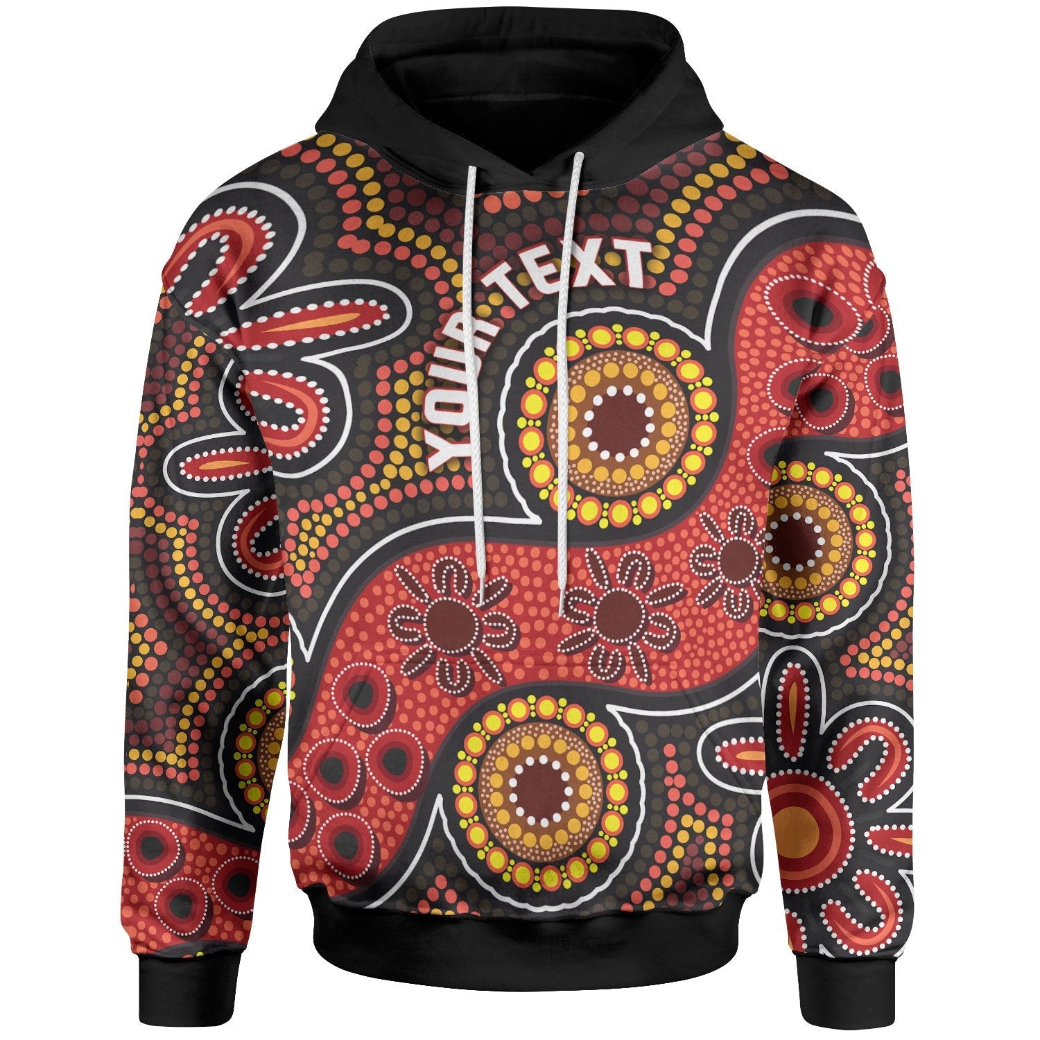 [Custom] Aboriginal Hoodie – Indigenous Circle Dot Painting Style ...