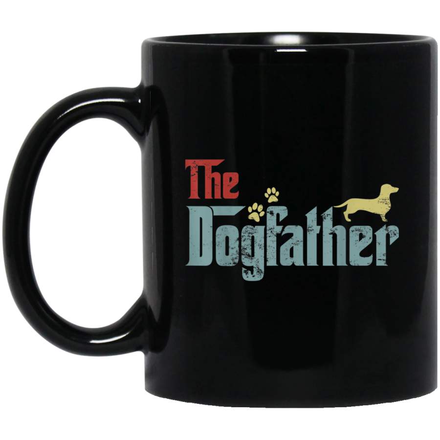 Vintage The Dogfather Dachshund Funny Dog Owner Gifts Mug