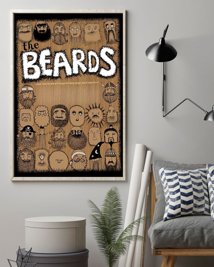 Beards Face Vertical Canvas And Poster | Wall Decor Visual Art