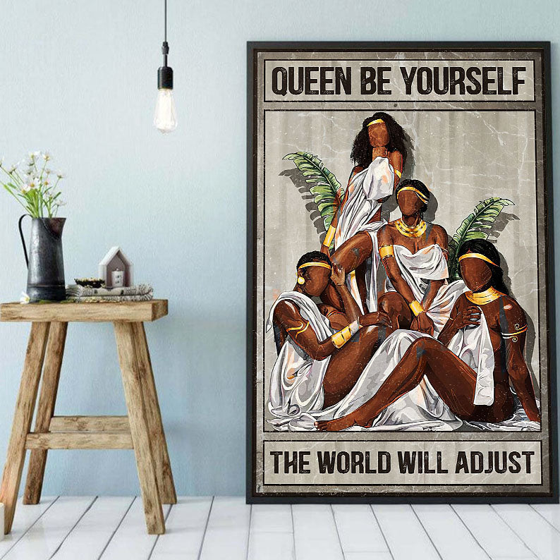 Black African Custom Canvas Abstract African American Black Art Poster Art Print Praying Queen Black King Artistic Wall Of Art