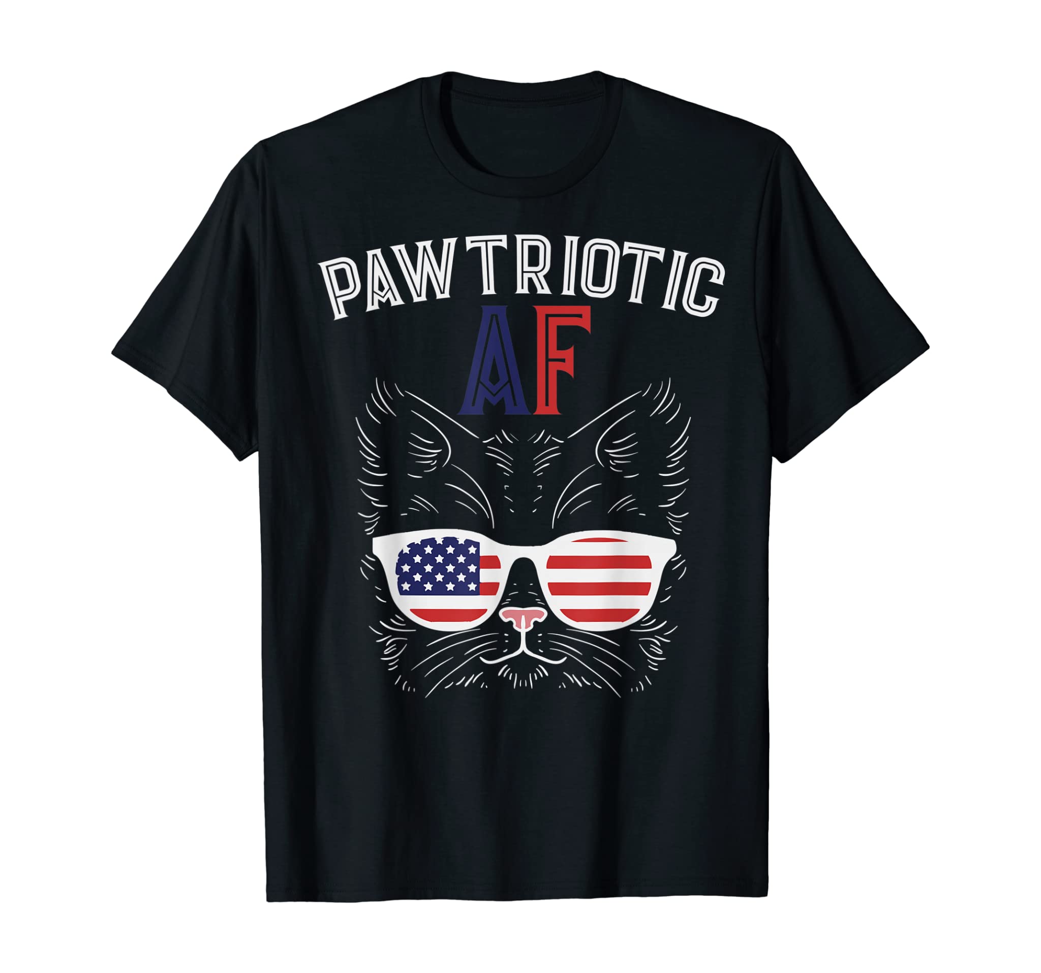 Pawtriotic AF Shirt Funny Cat 4th Of July Party Gift Patriot