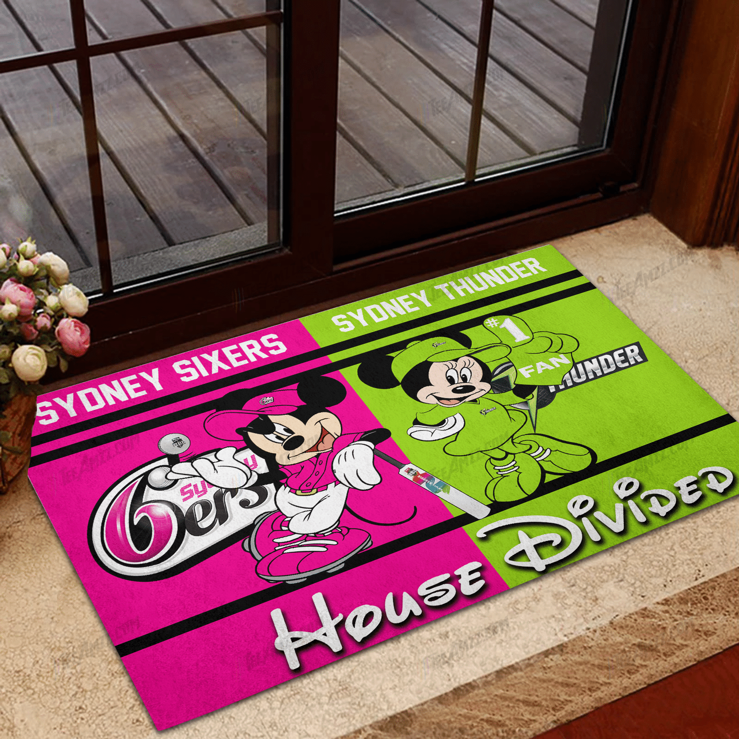 BBL | House Divided | Mickey & Minnie Custom Doormat