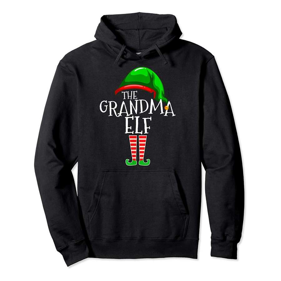 Grandma Elf Family Matching Group Christmas Gift Women Funny Hoodie Premium Tee