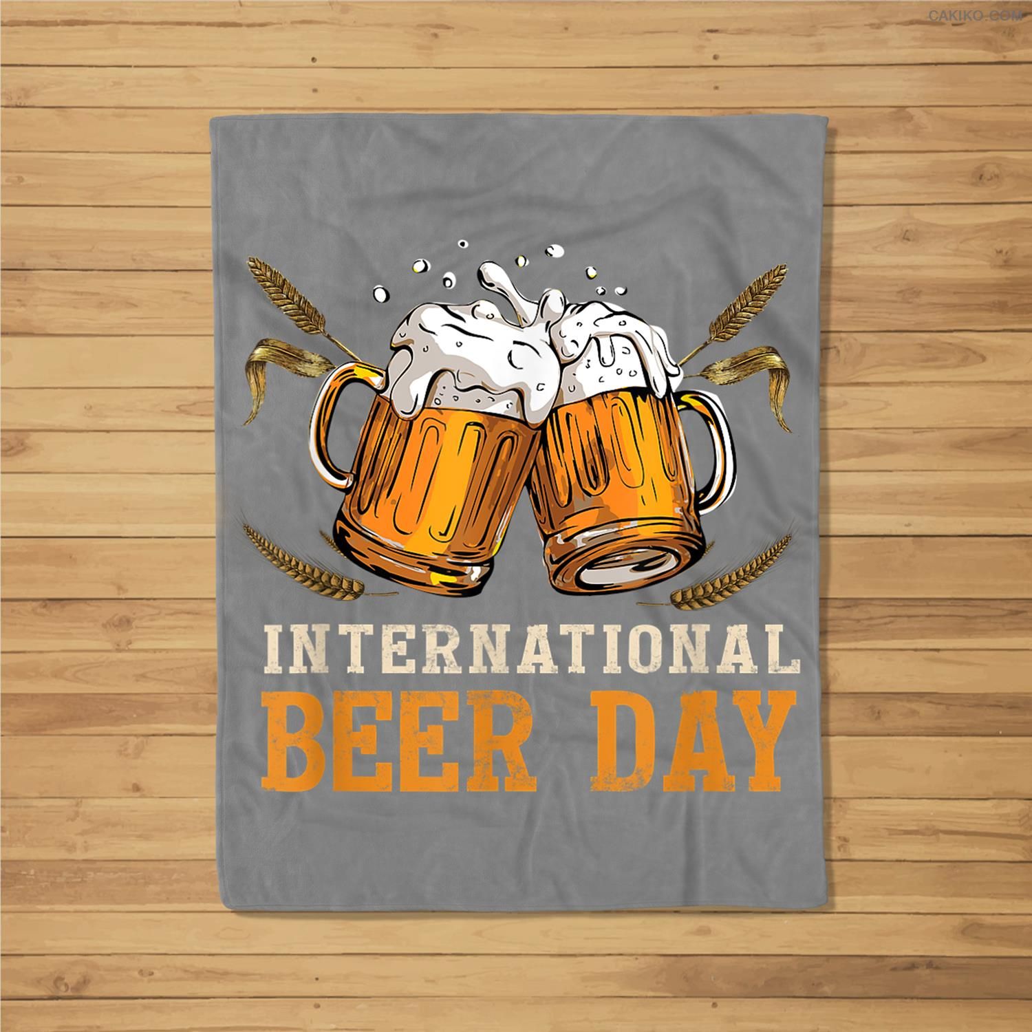 Funny Beer Day International Beer Day Men, Women Fleece Blanket