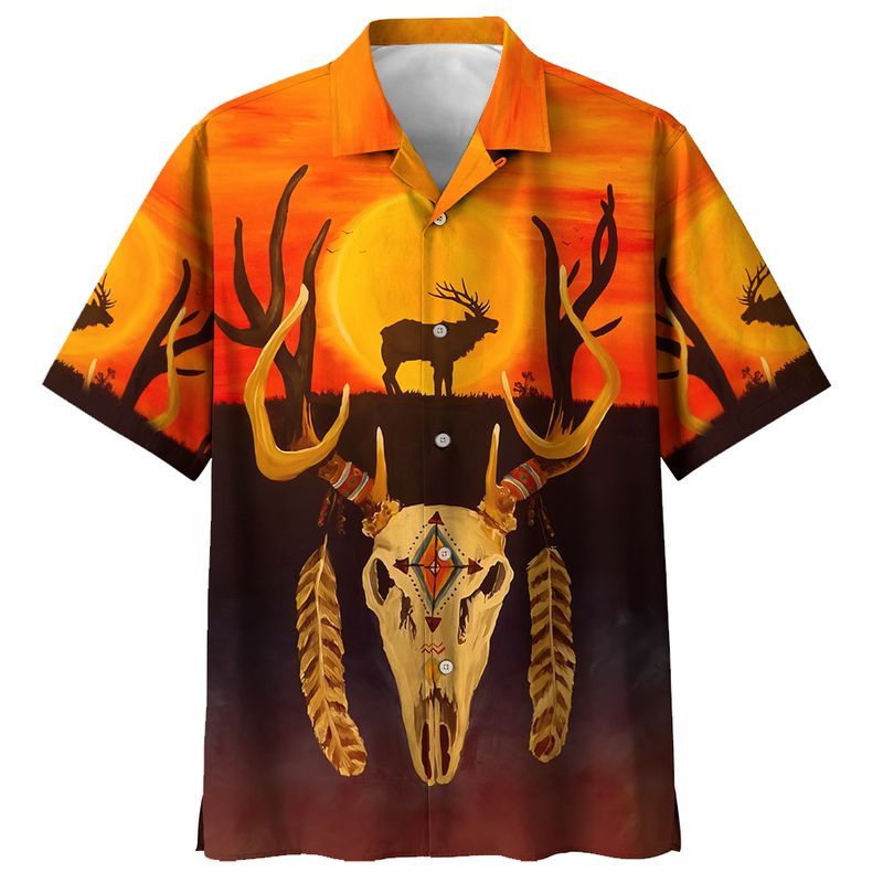 Indigenous Orange Awesome Design Unisex Hawaii Shirt For Men And Women Ha102614