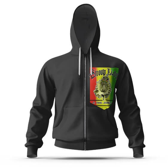 Snoop Dogg Merch Rastafarian Colors Snoop Lion And The Jungle Zip Hoodie