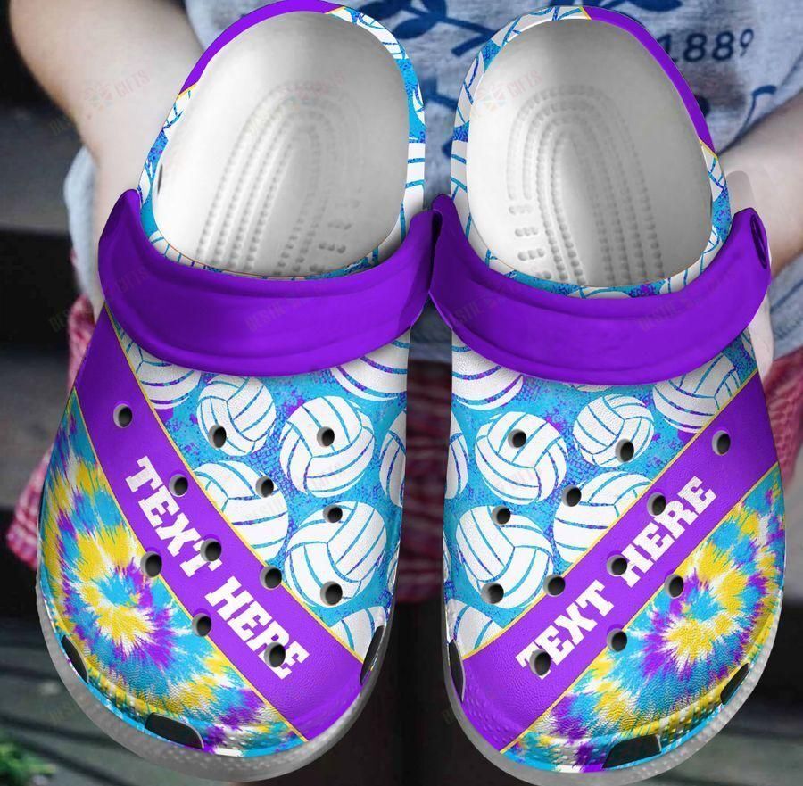 Volleyball Personalized Crocs Classic Clog Colorful Volleyball Shoes