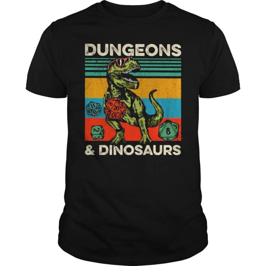 Vintage Dungeons And Dinosaurs Shirt, Sweater And Hoodie by globalteeshop