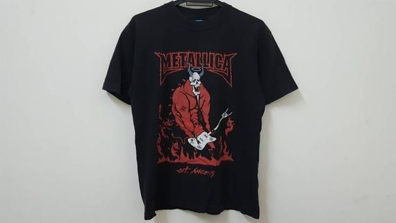 Vintage 00S Metallica St Anger Album Promo Eric Pigors Artwork Rare Rock Metal Style Band Shirt