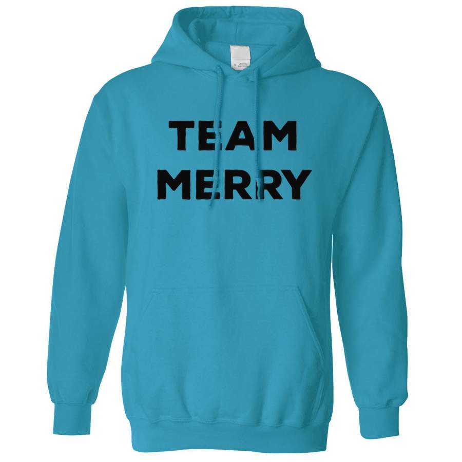 Novelty Xmas Hoodie Team Merry Christmas Hooded Jumper
