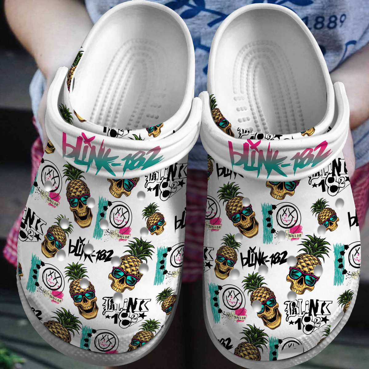 Premium Blink 182 Music Crocs Crocband Clogs Shoes Comfortable For Men Women and Kids 5