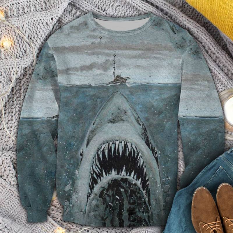 Shark Ocean T1008 – All Over Print Unisex Sweater