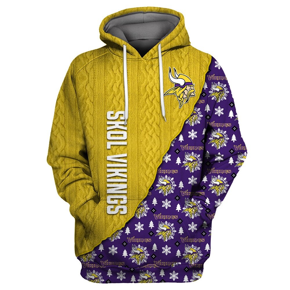 Minnesota Vikings Hoodie Cross Style Sweatshirt For Fans