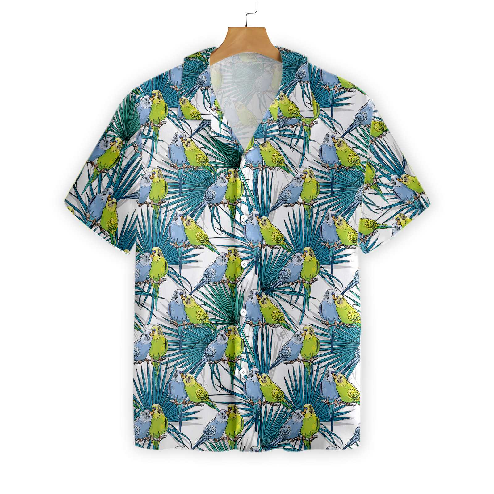 Little Green Parrot Shirt For Men Hawaii Ha78731