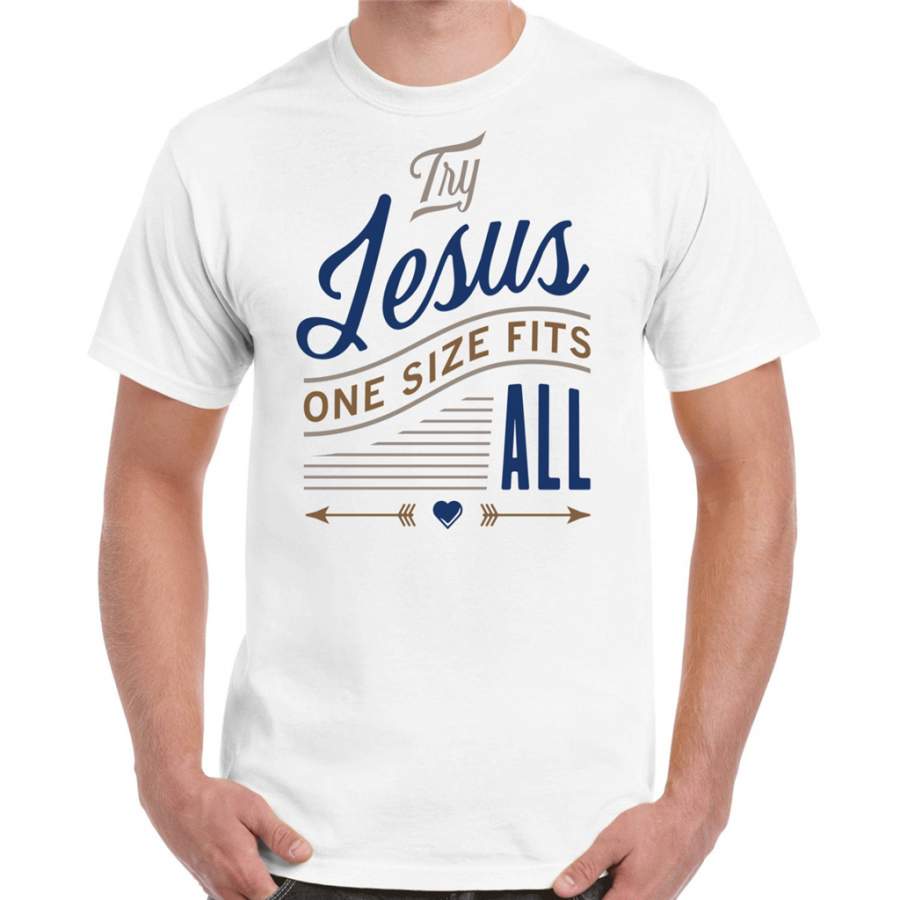 Try Jesus One Size Fits All w - Gildan Short Sleeve Shirt - DaisyFaith