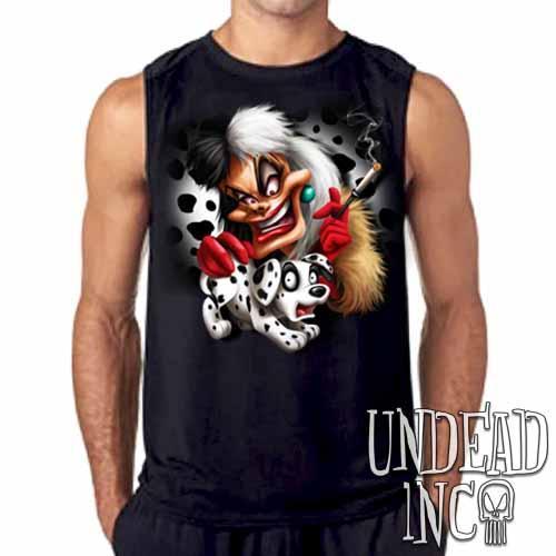 Villains Cruella De Vil Dalmatian Puppy Variant Mens Sleeveless Shirt