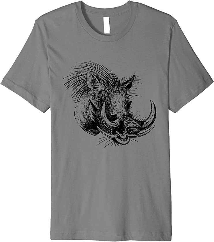 Warthog Boar Shirt Pig Hunting African Hunter T-Shirt Premium T-Shirt