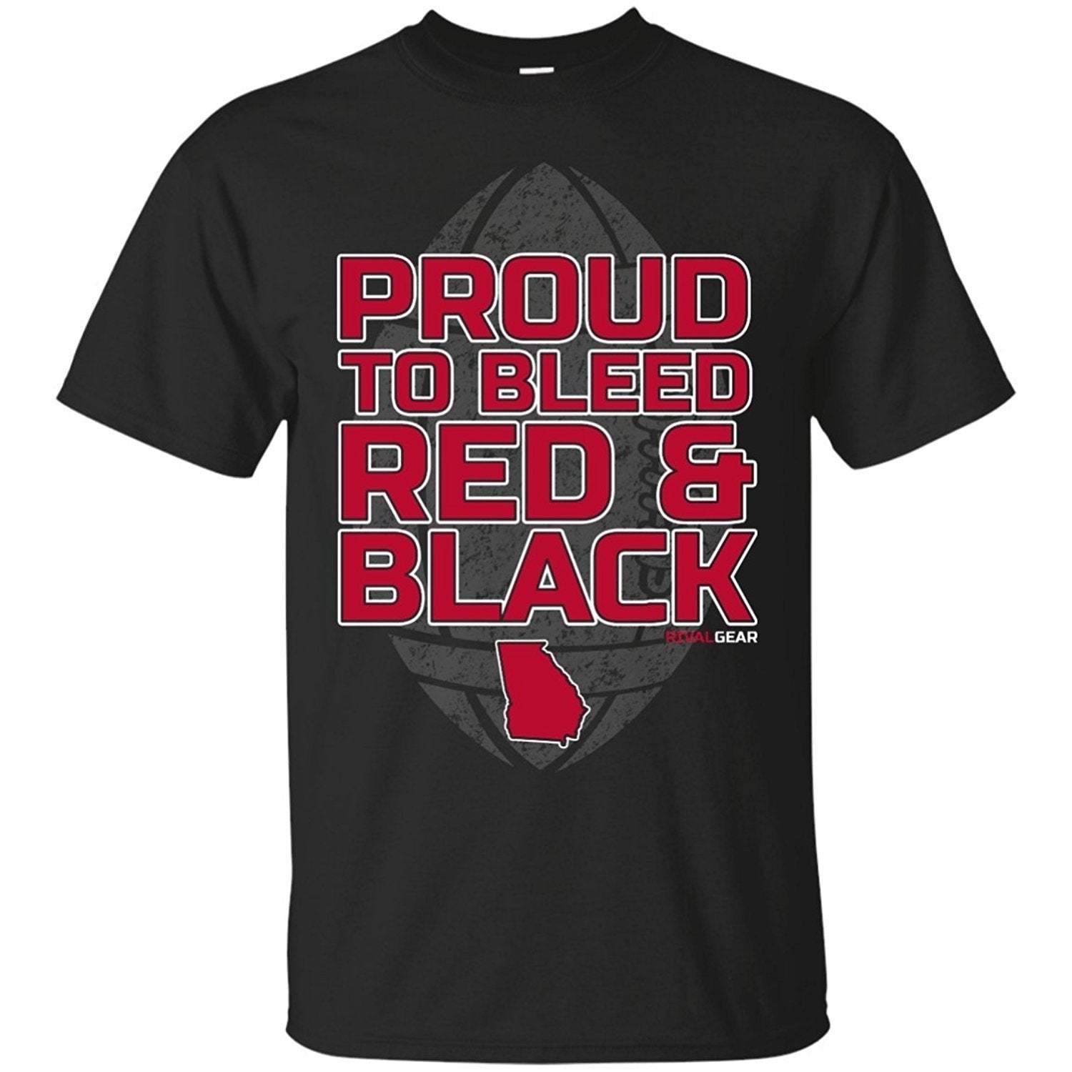 100% Cotton Comfortable And Soft Shirt Rival Gear Georgia Bulldogs Fan T-Shirt Proud To Bleed