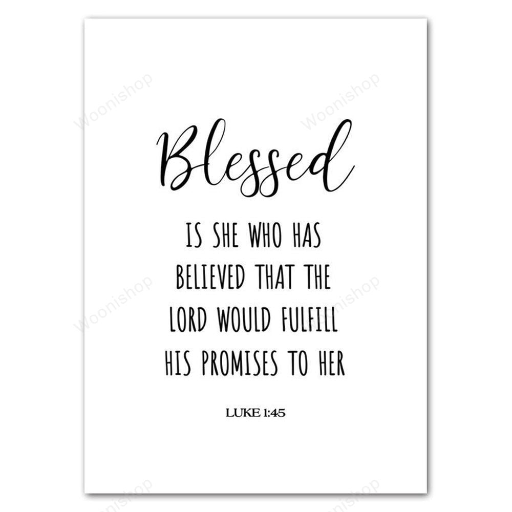 The Bible Prayer Psalms Canvas Painting Blessed Thankful Grateful God Wall Art Poster Bedroom Church Mural Pictures Home Decor