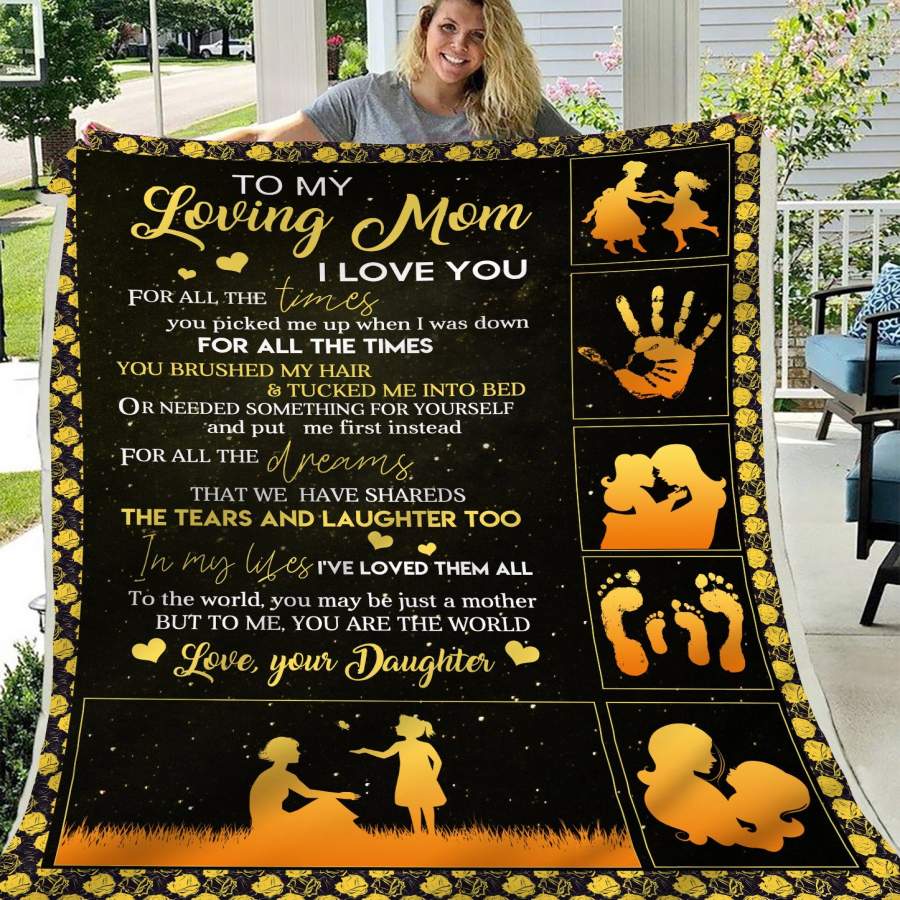 Blanket Giving Mom I Love You For All The Times