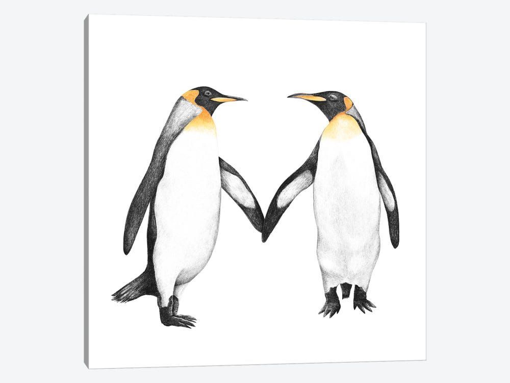 Penguin Love Canvas Poster 8″x12″ 12×18″ 18″x26″ 24″x36″ 30″x45″