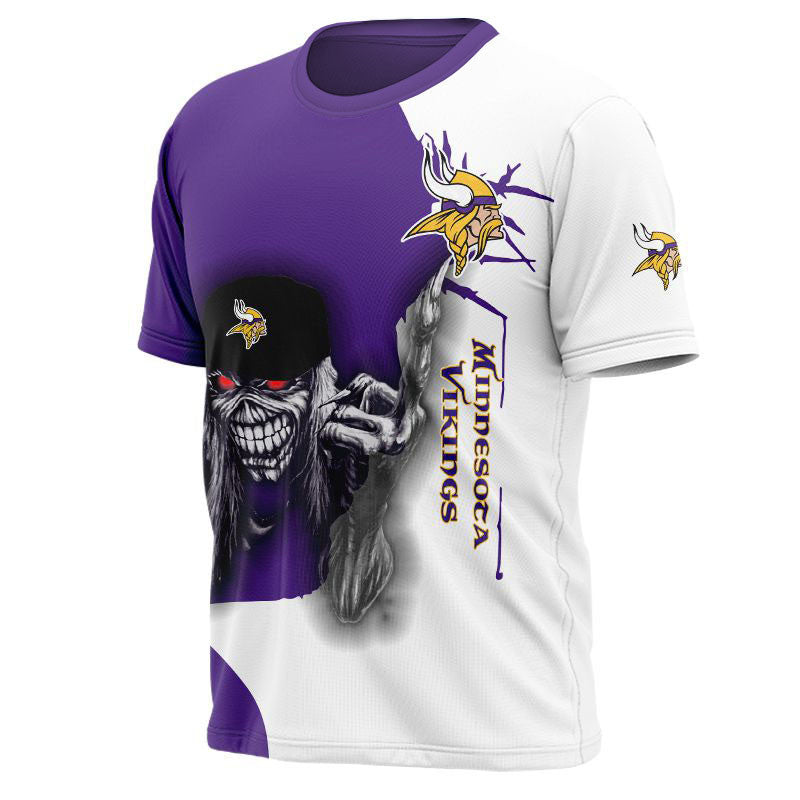 Iron Maiden Minnesota Vikings T Shirt For Men