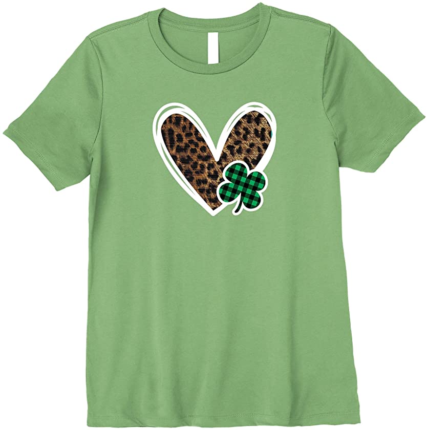 Cute Design for Women Teen Girls Mom St Patricks Day Leopard Premium T-Shirt